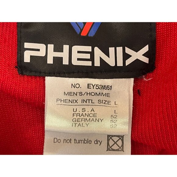 Phenix Men's Medium Long Sleeve 1/4 Polyester Fleece Top Red White - Picture 7 of 8
